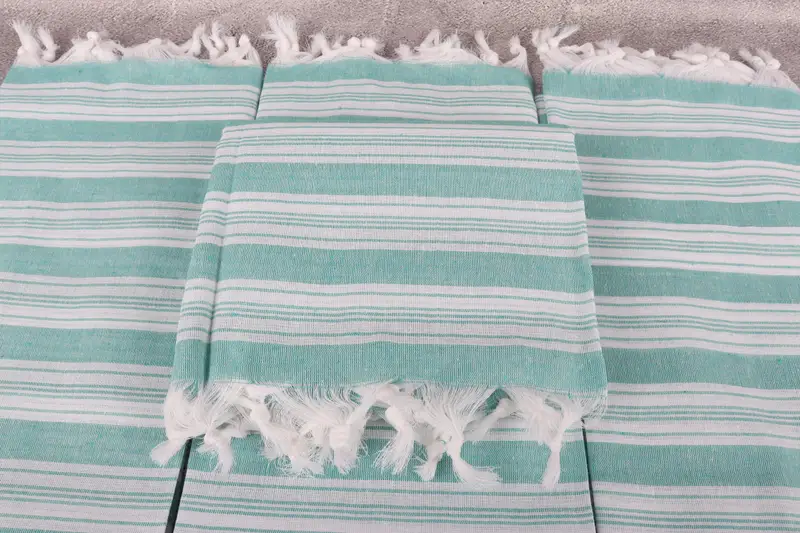 Personalized Gift, Bridesmaid Gift, Personalized Wedding Gift, Luxury Turkish peshtemal beach towel, Unique Gift, 70x40 Cotton Striped Towel - 4