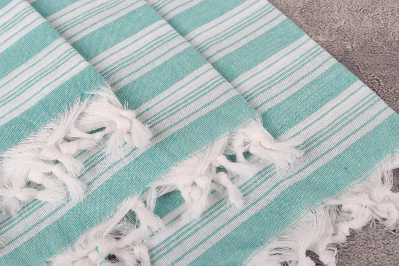 Personalized Gift, Bridesmaid Gift, Personalized Wedding Gift, Luxury Turkish peshtemal beach towel, Unique Gift, 70x40 Cotton Striped Towel - 5