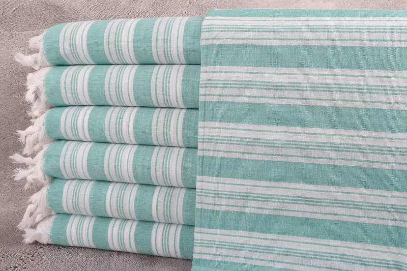 Personalized Gift, Bridesmaid Gift, Personalized Wedding Gift, Luxury Turkish peshtemal beach towel, Unique Gift, 70x40 Cotton Striped Towel - 1