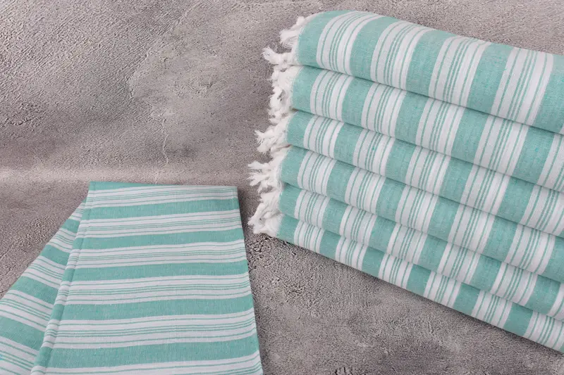 Personalized Gift, Bridesmaid Gift, Personalized Wedding Gift, Luxury Turkish peshtemal beach towel, Unique Gift, 70x40 Cotton Striped Towel - 2