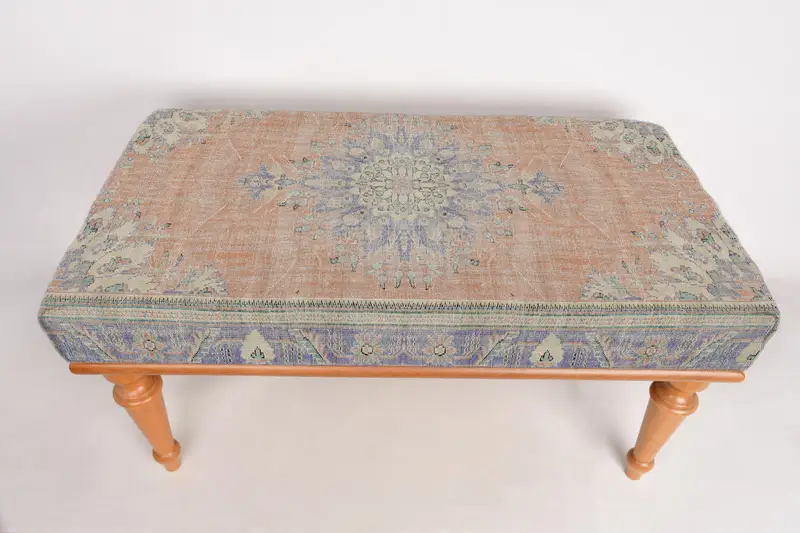 Modular Kilim-Inspired Ottoman Set, Medium Firm Foam-Filled Ottomans