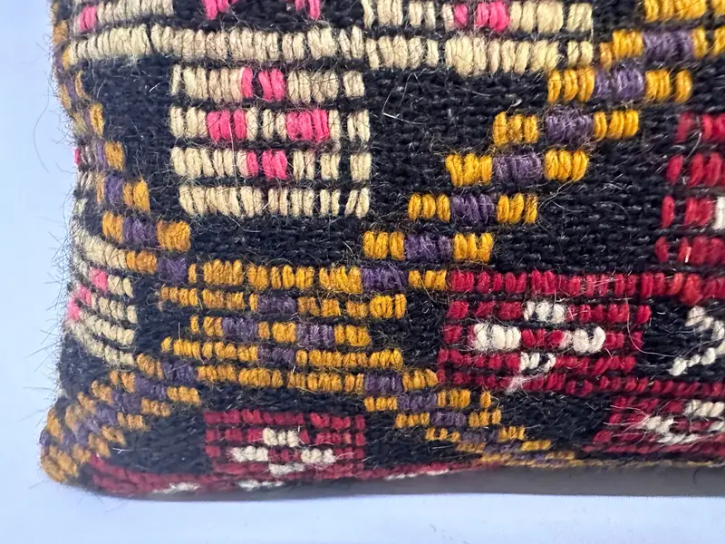 Cushion, Vintage Kilim Pillow, Farmhouse Pillow Sham, 12x36 Yellow Cushion Case, Pillow for Couch, Interior Designer Pillow - 4