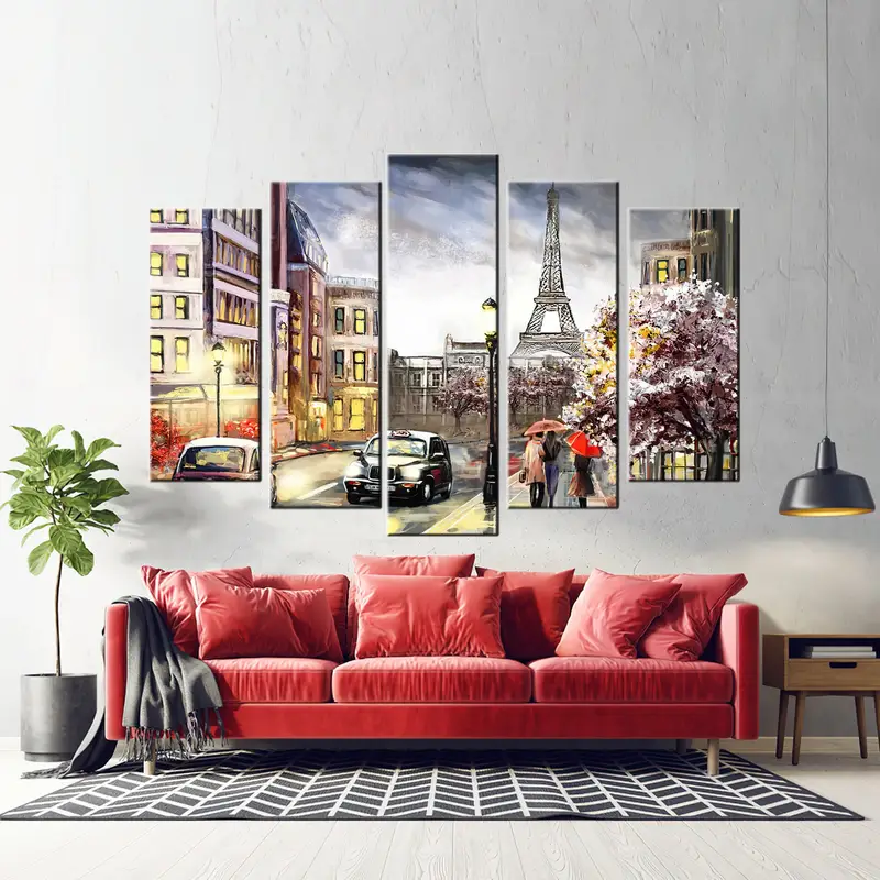 Paris Oil Painting Canvas Art, Paris Print, Paris Wall Art, Paris Canvas Wall Art, Paris Painting, Eiffel Tower Wall Art, Eiffel Tower Print - 2