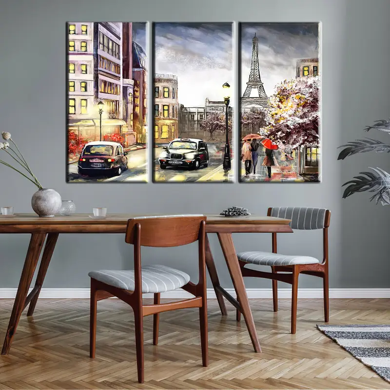 Paris Oil Painting Canvas Art, Paris Print, Paris Wall Art, Paris Canvas Wall Art, Paris Painting, Eiffel Tower Wall Art, Eiffel Tower Print - 3
