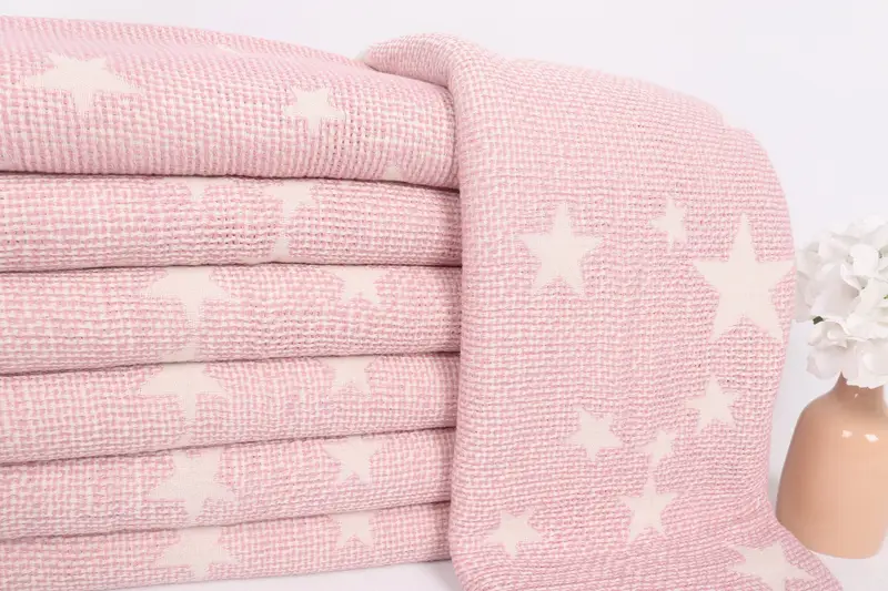 Boho Throw Blankets, Throw Blanket Couch, 50x48 Cotton Star Design Towel, Housewarming Gift, Monogram Beach Blanket, Turkish Bedcover, Gift For Him - 2