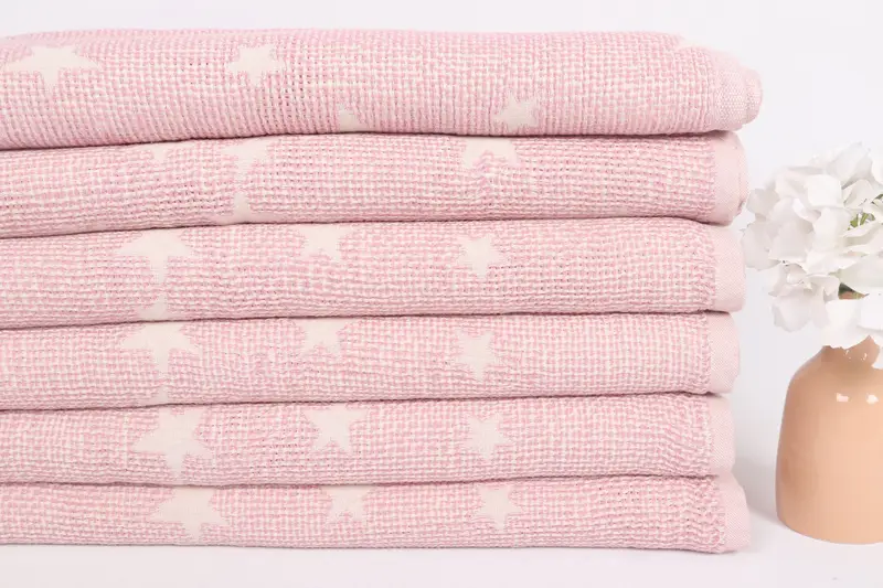 Boho Throw Blankets, Throw Blanket Couch, 50x48 Cotton Star Design Towel, Housewarming Gift, Monogram Beach Blanket, Turkish Bedcover, Gift For Him - 3
