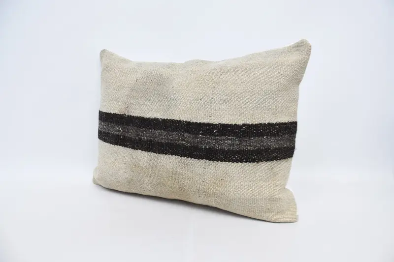 Retro Pillow Sham, 20x28 Beige Cushion, Gift Pillow, Turkish Kilim Pillow, Pillow Cover, Wholesale Cushion, Ethnical Kilim Rug Pillow - 4