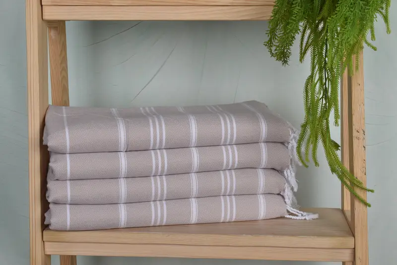 40x24 Cotton Striped Towel, Summer Gift, Monogram Kitchen Towel, Bridesmaid Gifts, Custom Tea Towel, Personalized Gifts, Best Friend Wedding Gift - 1