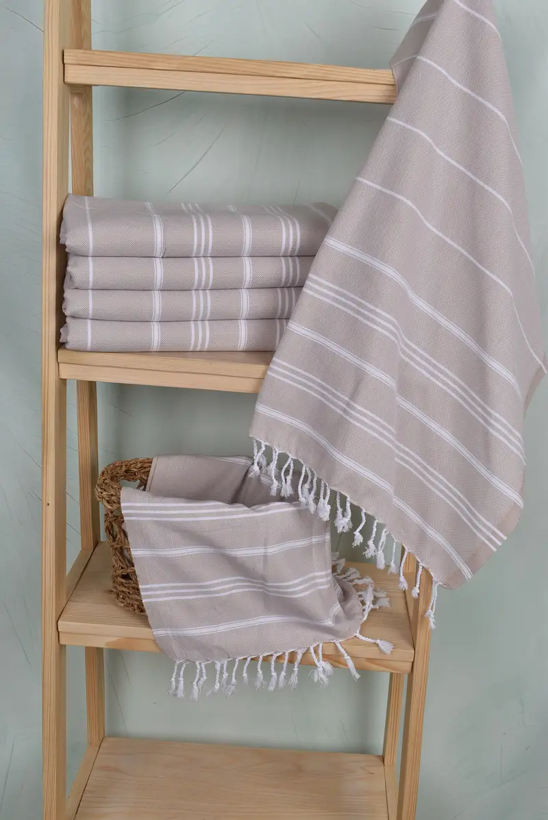 40x24 Cotton Striped Towel, Summer Gift, Monogram Kitchen Towel, Bridesmaid Gifts, Custom Tea Towel, Personalized Gifts, Best Friend Wedding Gift - 3