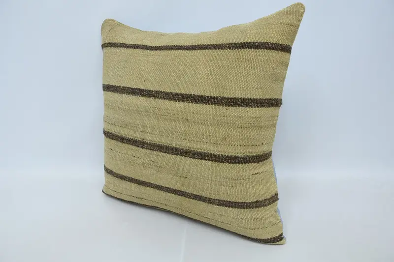 Vintage Pillow, 28x28 Beige Pillow Cover, Retro Cushion Cover, Ethnical Kilim Rug Pillow, Kilim Pillow Cover, Cushion Case - 4