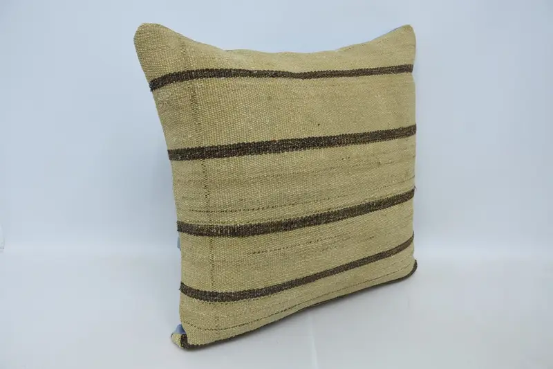 Vintage Pillow, 28x28 Beige Pillow Cover, Retro Cushion Cover, Ethnical Kilim Rug Pillow, Kilim Pillow Cover, Cushion Case - 3