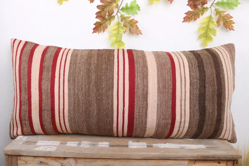 16x36 Red Pillow Cover, Turkish Pillow, Cushion Cover, Rustic Cushion, Pillow for Couch, Interior Designer Pillow, Tapestry Cushion Case - 2