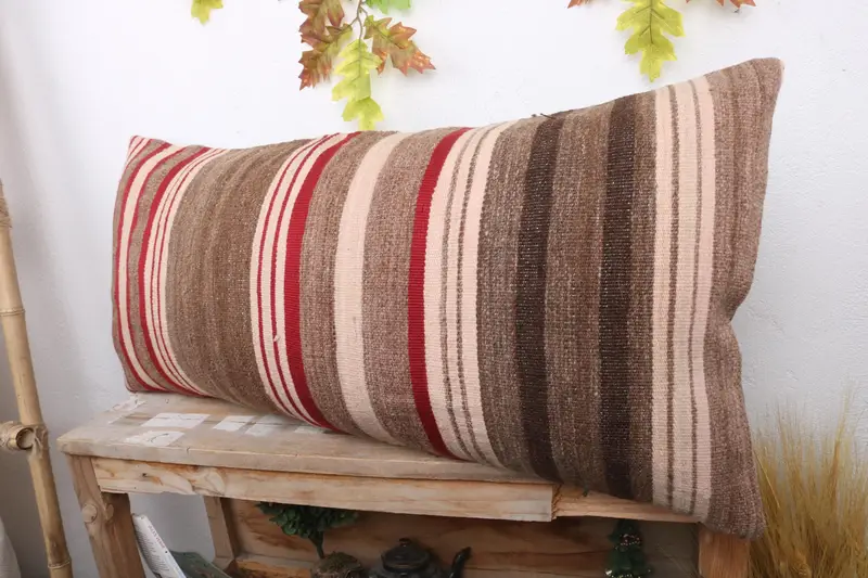 16x36 Red Pillow Cover, Turkish Pillow, Cushion Cover, Rustic Cushion, Pillow for Couch, Interior Designer Pillow, Tapestry Cushion Case - 4