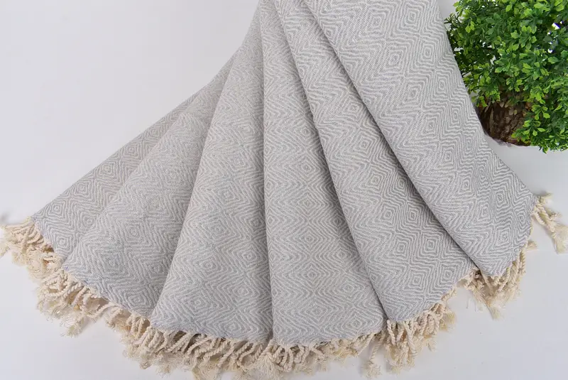 36x18 Cotton Zigzag Diamond Towel, Monogrammed Hand Towel, Bridesmaid Gifts, Bachelor Bachelorette Party Favors, Organic Tea Towel, Bathroom Towels - 4