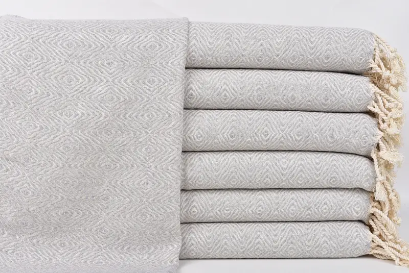 36x18 Cotton Zigzag Diamond Towel, Monogrammed Hand Towel, Bridesmaid Gifts, Bachelor Bachelorette Party Favors, Organic Tea Towel, Bathroom Towels - 1