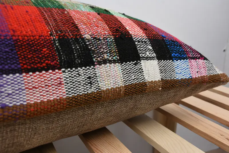Throw Kilim Pillow, Rustic Cushion, 16x48 Blue Pillow Sham, Pillow for Couch, Indoor Cushion Case, Gift Pillow, Lounge Throw Pillow, Pillow - 7