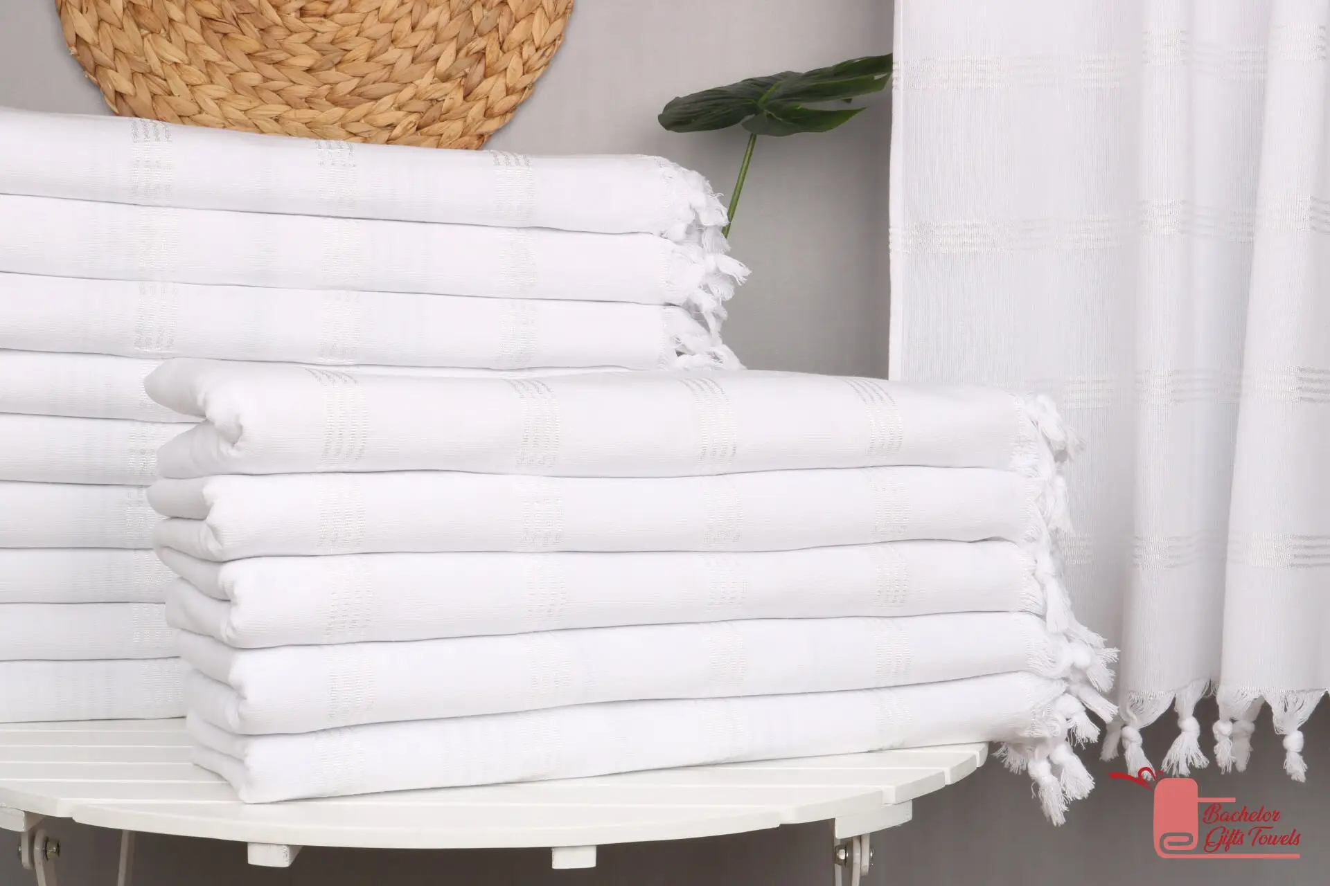 30x70 Cotton Striped Towel, Turkish, Bachelorette Party Gift - 1