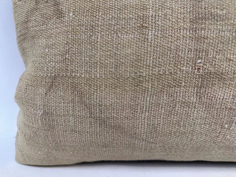 Throw Kilim Pillow, Handwoven Cushion, Boho Throw Pillow Case, Antique Pillows, 12x20 Beige Pillow, Turkish Pillow, Cushion Case - 2