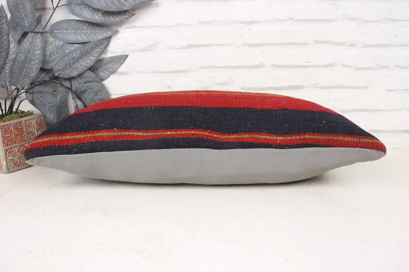 Kilim Cushion Sham, Garden Pillow Case, Authentic Pillow Sham, Pillow Case, 12x24 Green Pillow, Vintage Pillow, Kilim Pillow, Bright Pillow Cover - 5
