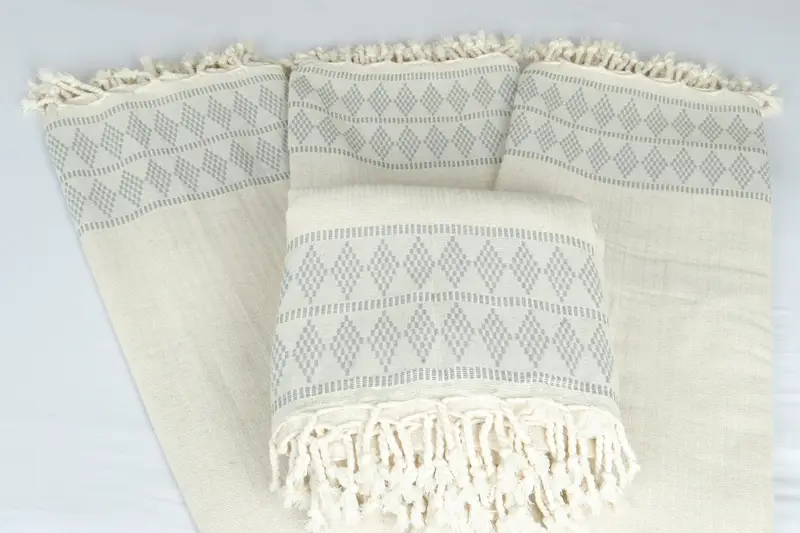 Turkish Tablecloth, 100x88 Linen Kilim Design Towel, Personalized Blanket, Bachelorette Party Favors Beach, Monogram Blanket, Bridesmaid Gifts - 5