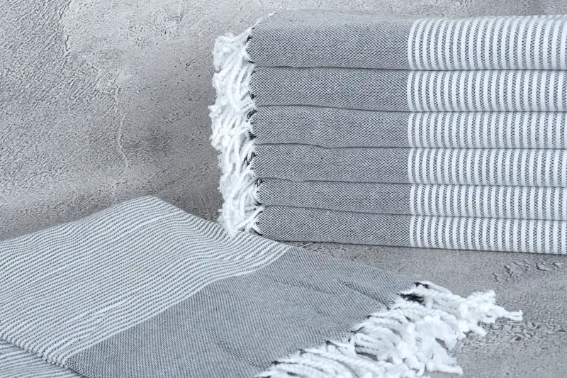 Wedding Gift Ideas, Luxury towel, Bachelorette Party Gifts Bridesmaids, Personalized Gifts, 70x40 Cotton Striped Towel, Monogrammed Turkish Towel - 2