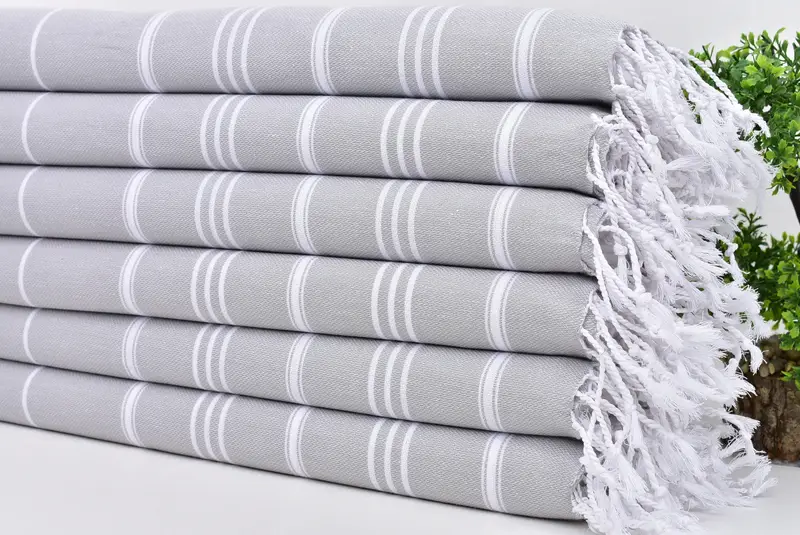 Custom Gift, Bathroom Towels, 40x24 Cotton Striped Towel, Turkish Tea Towel, Beach Theme Wedding Gift, Personalized Gift, Gym Towel, Organic Towel - 3