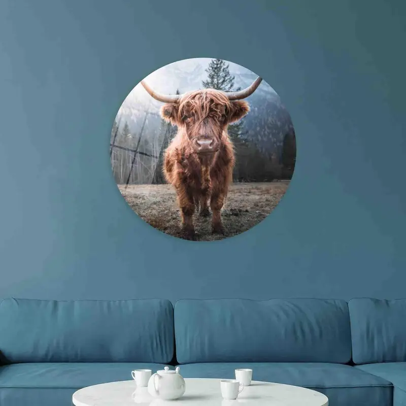 Trendy Brown Cow Farmhouse Canvas Print for Loft Decor