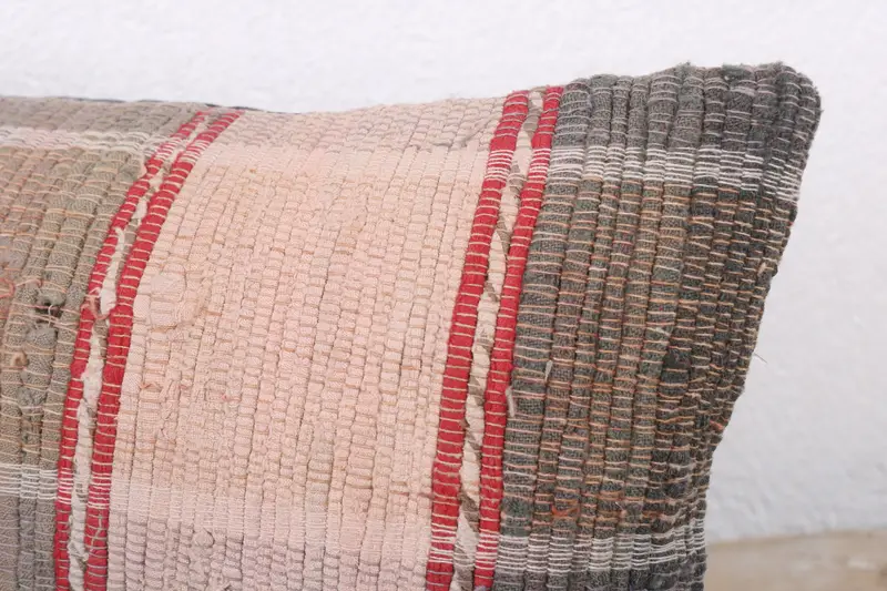 Kilim Pillow Cover, 8x16 Pink Pillow, Morroccon Kilim Cushion Pillow, Handmade Kilim Cushion, Kilim Pillow, Pillow Sham, Anatolian Pillow - 5