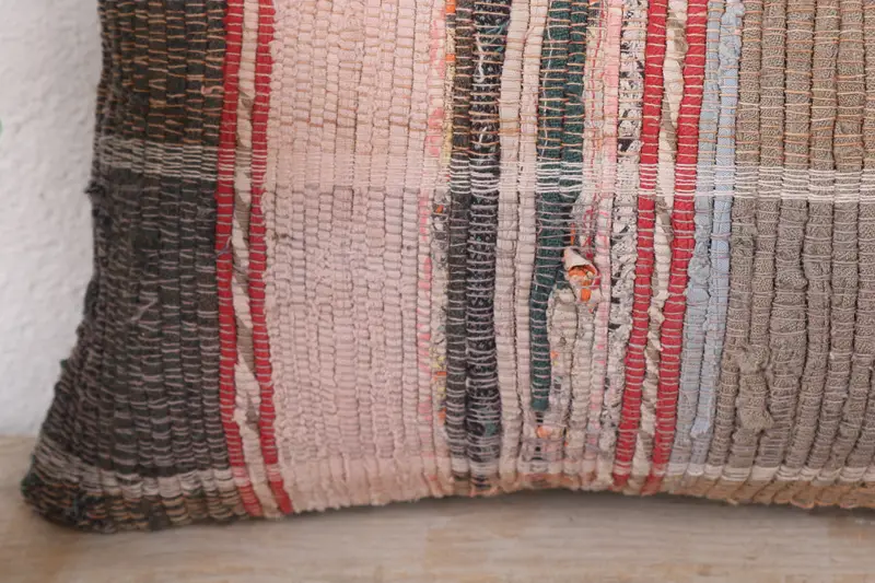 Kilim Pillow Cover, 8x16 Pink Pillow, Morroccon Kilim Cushion Pillow, Handmade Kilim Cushion, Kilim Pillow, Pillow Sham, Anatolian Pillow - 3