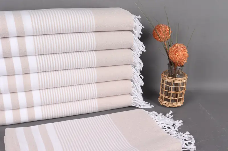 70x40 Cotton Striped Towel, Monogrammed Beach Towel, Bath towel, Housewarming Gift, Organic cotton Turkish peshtemal towel, Maid Of Honor Gift - 1