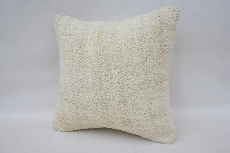 12x12 White Pillow Sham, Home Decor Pillow, Vintage Pillow, Cushion Cover, Car Pillow Sham, Turkish Bench Pillow Sham, Gift Pillow - 3
