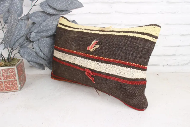 Wholesale Pillow Case, Home Decor Pillow, Pillow for Couch, Pillow Case, 12x20 Brown Cushion Case, Turkish Pillow, Vintage Pillow Case - 4