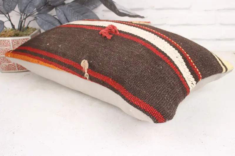 Wholesale Pillow Case, Home Decor Pillow, Pillow for Couch, Pillow Case, 12x20 Brown Cushion Case, Turkish Pillow, Vintage Pillow Case - 6