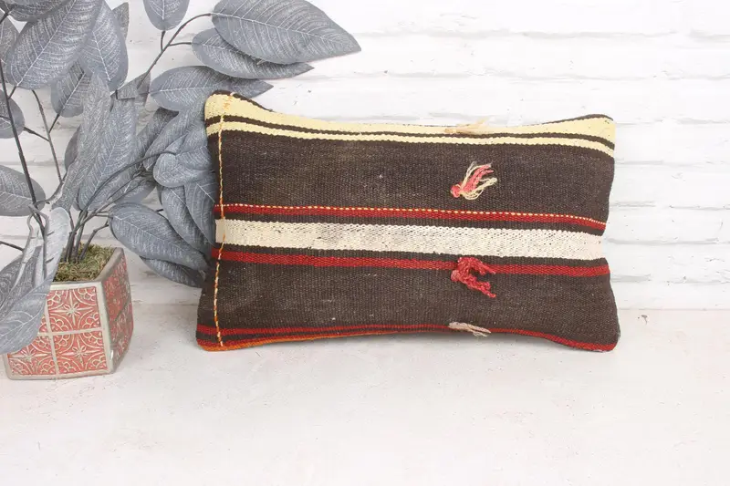 Wholesale Pillow Case, Home Decor Pillow, Pillow for Couch, Pillow Case, 12x20 Brown Cushion Case, Turkish Pillow, Vintage Pillow Case - 1