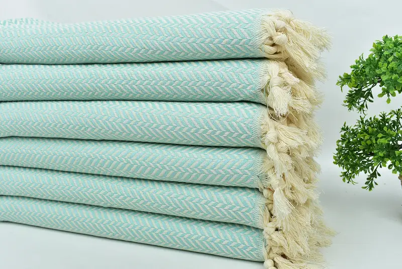Custom Hand Towel, Turkish Towel Monogram, Custom Tea Towel, Bridal Shower Gift, 36x18 Cotton Chevron Towel, Small Bath Towels, Wedding Favors - 3