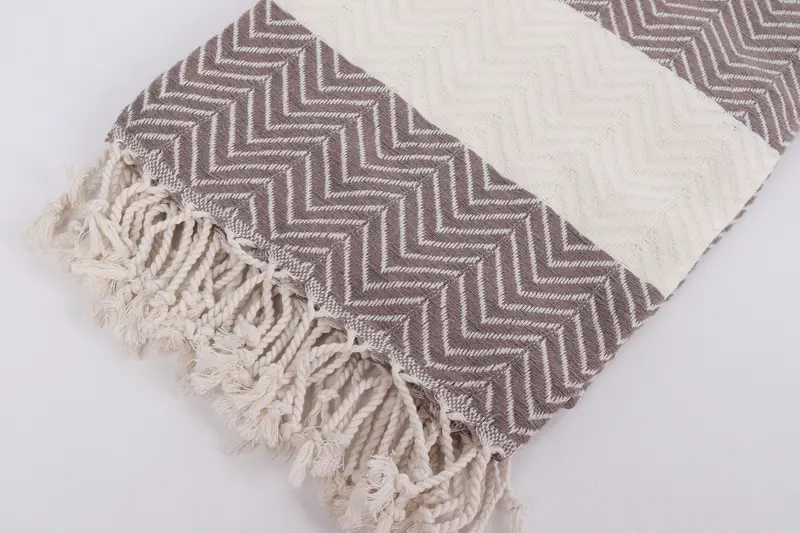 Monogram Beach Towel, Welcome Wedding Gift, Spa Gift Towel, Beach Towel Bulk, Sand-resistant towel, Scarf Towel, 70x40 Cotton Zig zag Towel - 7