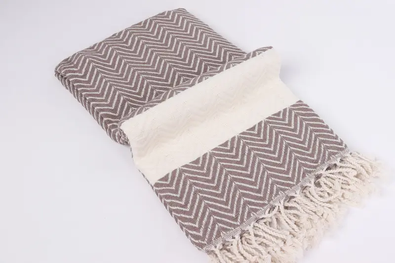 Monogram Beach Towel, Welcome Wedding Gift, Spa Gift Towel, Beach Towel Bulk, Sand-resistant towel, Scarf Towel, 70x40 Cotton Zig zag Towel - 6