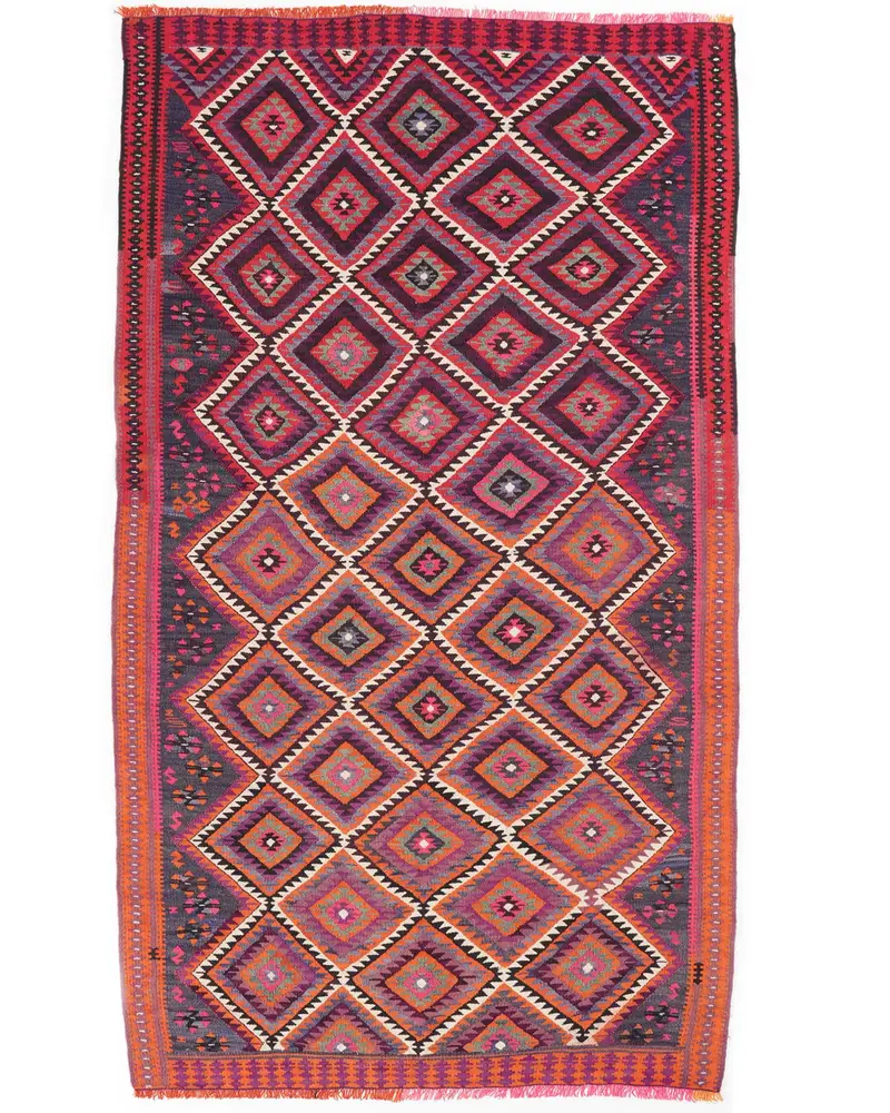 Vibrant Orange Rug, 4,1x7,9 ft Solid Color Elegance