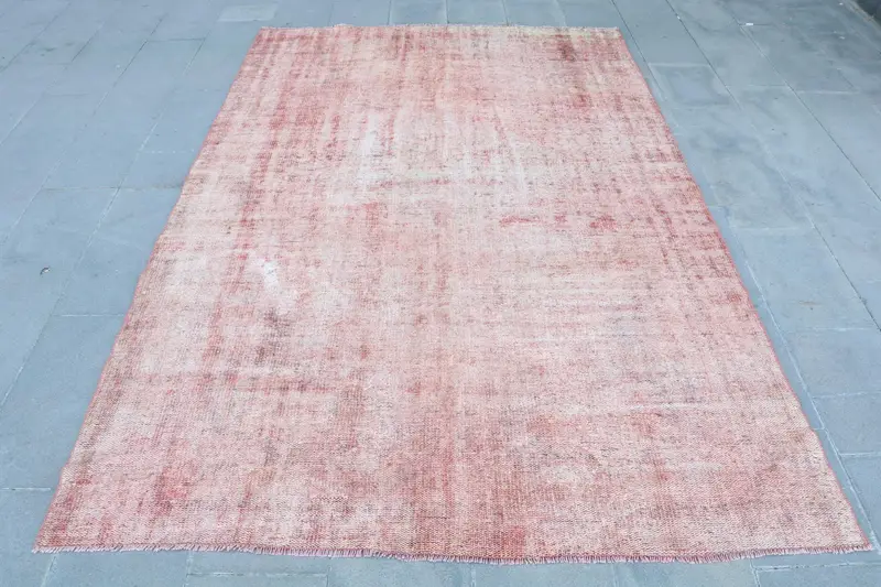 Kırmızı & Bej Halı, 180x270 cm Bordürlü Desen