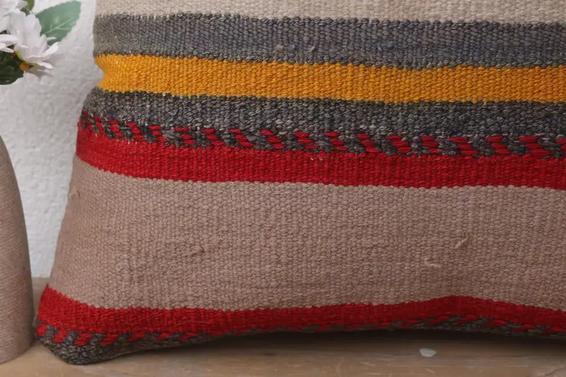Cushion Cover, Chair Pillow Case, Vintage Kilim Pillow, Ethnical Kilim Rug Pillow, 16x16 Purple Cushion Case, Vintage Kilim Throw Pillow - 3