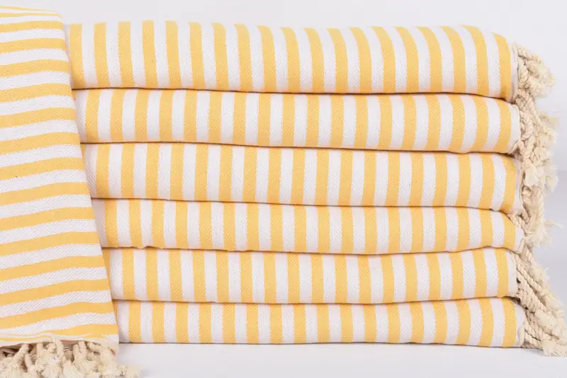 Christmas Gift, 104x76 Cotton Striped Towel, Organic Beach Blanket, Personalized Blanket, Housewarming Gift, Wedding Hand Made Gift, Tablecloth - 1