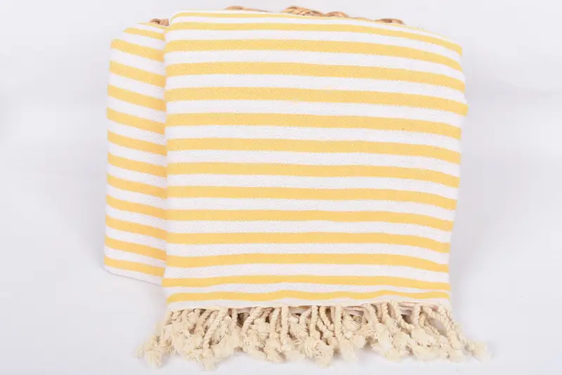 Christmas Gift, 104x76 Cotton Striped Towel, Organic Beach Blanket, Personalized Blanket, Housewarming Gift, Wedding Hand Made Gift, Tablecloth - 5