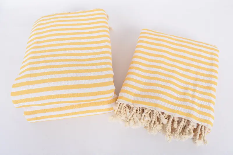 Christmas Gift, 104x76 Cotton Striped Towel, Organic Beach Blanket, Personalized Blanket, Housewarming Gift, Wedding Hand Made Gift, Tablecloth - 7