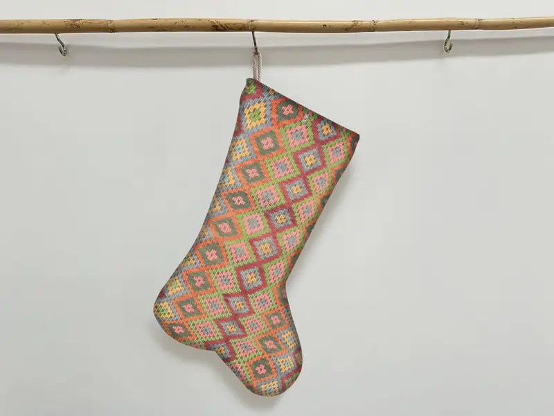 オリエンタルデザインのプリントストッキング：居心地の良いホリデーギフト、トルコの手作り