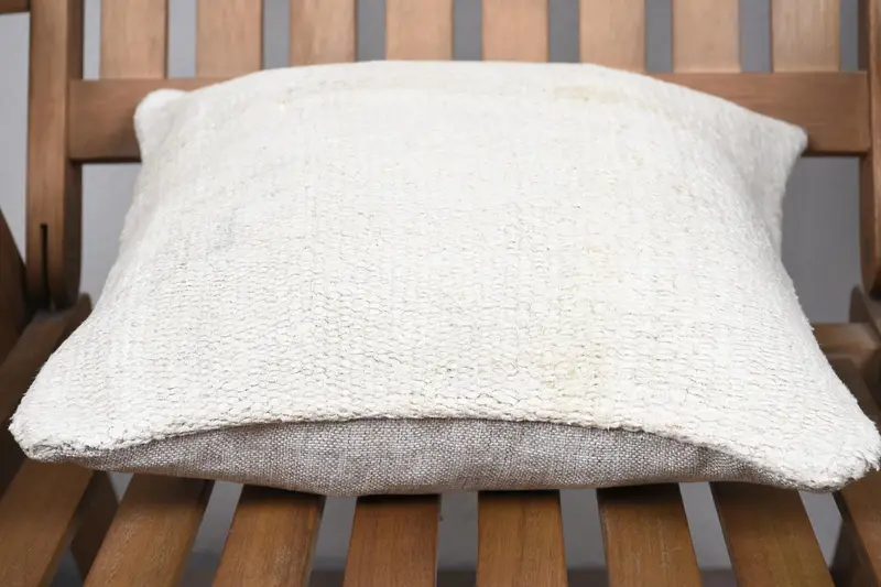 Pillow for Couch, Patio Pillow Case, Patio Cushion Case, 14x14 Beige Pillow, Pillow Sham, Throw Kilim Pillow, Home Decor Pillow - 5