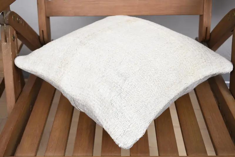 Pillow for Couch, Patio Pillow Case, Patio Cushion Case, 14x14 Beige Pillow, Pillow Sham, Throw Kilim Pillow, Home Decor Pillow - 4