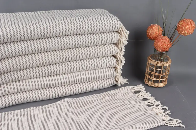 Dish Towel Turkish Cotton Brown Polka Dot, 20x40 Inches