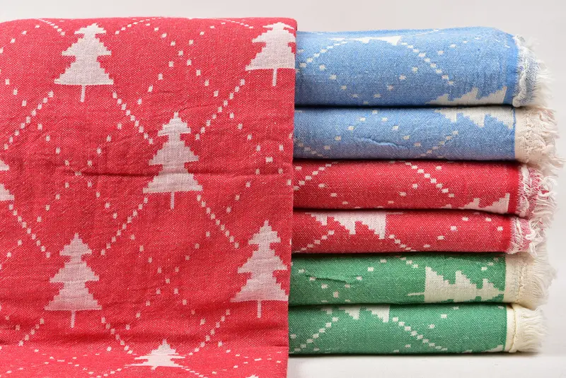 Personalized Gift For Him, 84x42 Cotton Christmas Patterned Towel, Bachelorette Party Decorations, Monogram Turkish Towel, Personalized Towel - 1