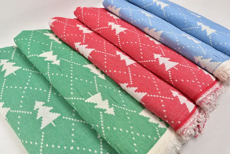 Personalized Gift For Him, 84x42 Cotton Christmas Patterned Towel, Bachelorette Party Decorations, Monogram Turkish Towel, Personalized Towel - 6