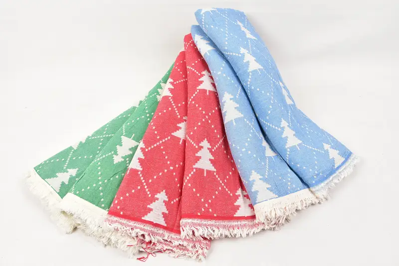 Personalized Gift For Him, 84x42 Cotton Christmas Patterned Towel, Bachelorette Party Decorations, Monogram Turkish Towel, Personalized Towel - 4